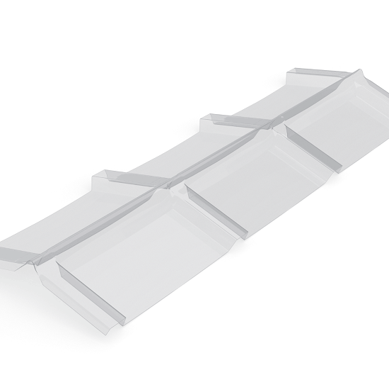 EZ-GLAZE 50 LP RIDGE CAP CLEAR 1881X235X235