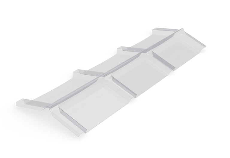 EZ-GLAZE 50 LP RIDGE CAP CLEAR 1881X235X235