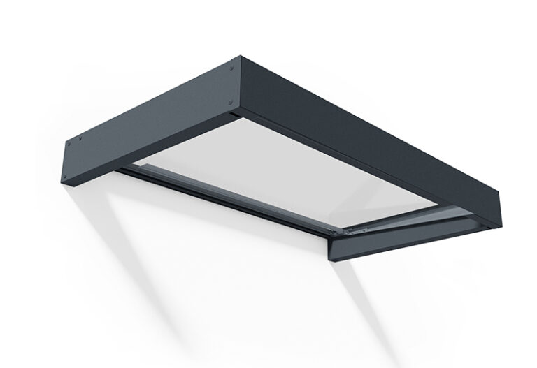 Sophia Door Awning Kit - 95cm x 160cm Grey Structure & Clear Panels