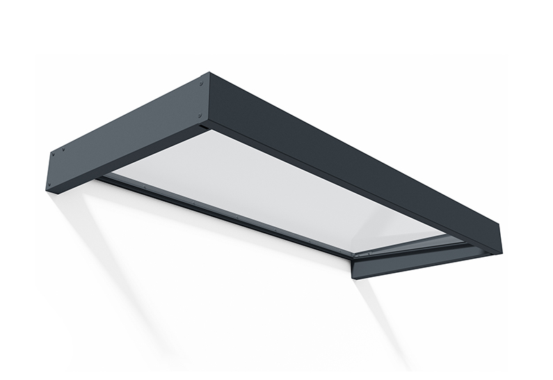 Sophia Door Awning Kit - 95cm x 215cm Grey Structure & Clear Panels