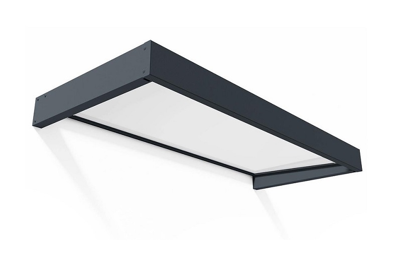 Sophia Door Awning Kit - 95cm x 215cm Grey Structure & White Opal Panels